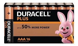 Pack de 16 piles AAA Duracell Plus Power
