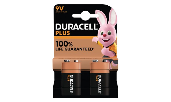 Duracell Plus Power 9v Pack de2