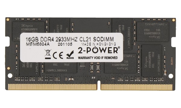 16GB DDR4 2933MHz CL21 SoDIMM